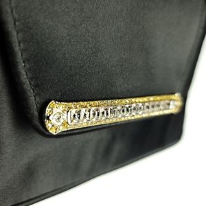 RARE KENNETH JAY LANE Bling Jewel Encrusted Upper Minimalist Luxury Purse